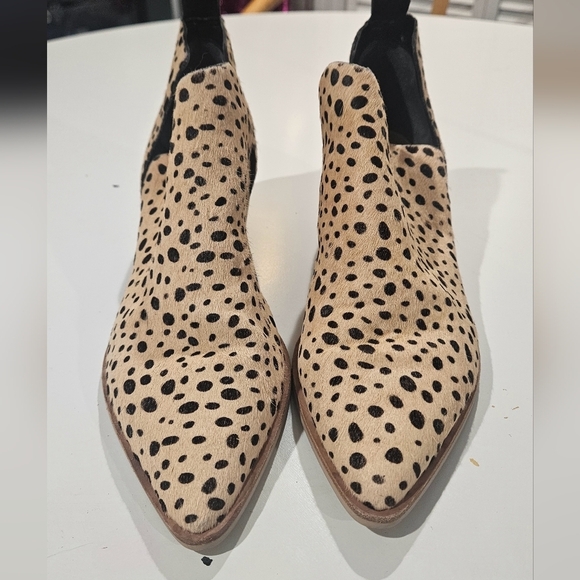 DOLCE VITA  Sonni Leopard Calf Hair Ankle Booties. Size 8.5 Like New - Picture 4 of 14